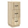 vidaXL Drawer Cabinet Sonoma Oak 33 x 34.5 x 87 cm Engineered Wood