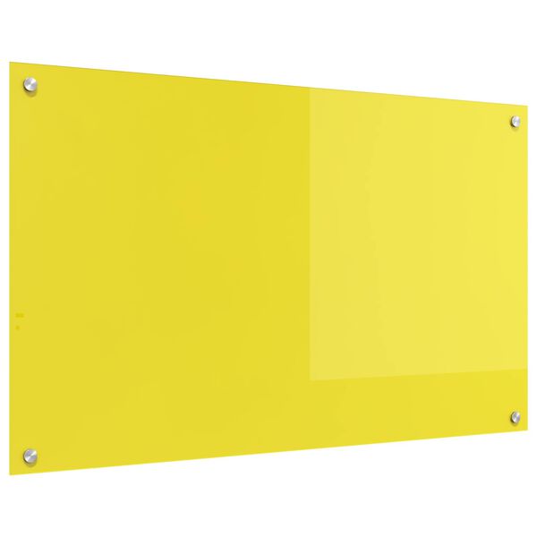 vidaXL Kitchen Backsplash Yellow 100 x 60 x 0.6 cm Tempered Glass