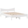 vidaXL Bed Frame with Drawers White 120x200 cm Solid Wood Pine