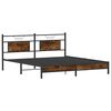 vidaXL Bed Frame without Mattress Smoked Oak 183x213 cm Engineered Wood