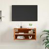 vidaXL Wall Cabinet Wax Brown 60 x 30 x 30 cm Solid Pine Wood