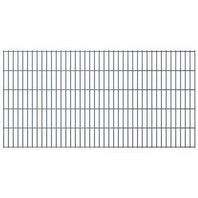 vidaXL 2D Garden Fence Panels & Posts 2008x1030 mm 4 m Grey