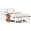 vidaXL Bed Frame without Mattress White 90x190 cm Single Solid Wood Pine