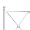 vidaXL Metal Bed Frame without Mattress with Footboard White 75x190cm