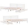 vidaXL Bed Frame without Mattress White 180x200 cm Super King Solid Wood Pine
