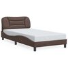 vidaXL Bed Frame with LED without Mattress "Hvar" Brown 100x200 cm