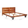 vidaXL Bed Frame with Live Edge without Mattress Solid Acacia Wood 160 cm