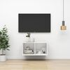 vidaXL Wall-mounted TV Cabinet White 37x37x72 cm Engineered Wood