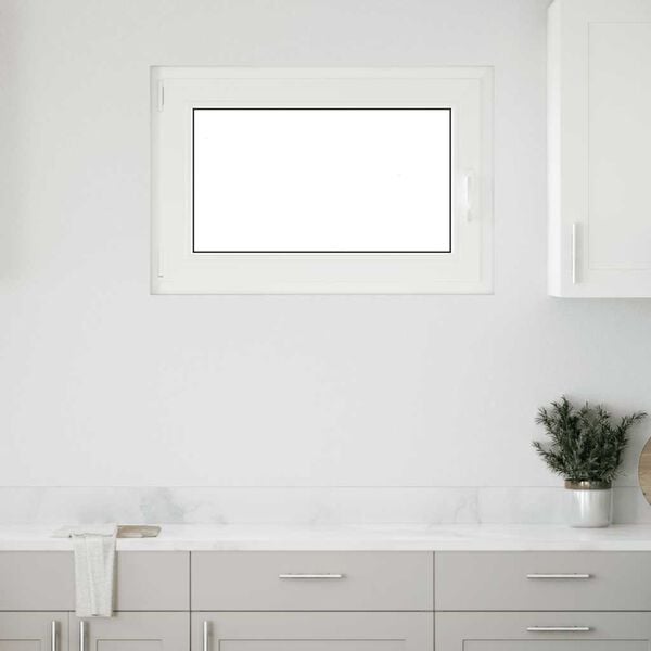 vidaXL Basement Window "RISOR" 90x70 cm Tilt&Turn DIN Left White