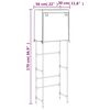 vidaXL 2-Tier Storage Rack over Toilet Grey 56x30x170 cm Iron