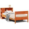 vidaXL Bookcase Bed without Mattress Wax Brown 100x200cm Solid Wood Pine