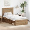 vidaXL Bed Frame Artisian Oak 75 x 190 cm Solid Pine Wood