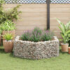 vidaXL Hexagonal Gabion Raised Bed 160x140x50 cm