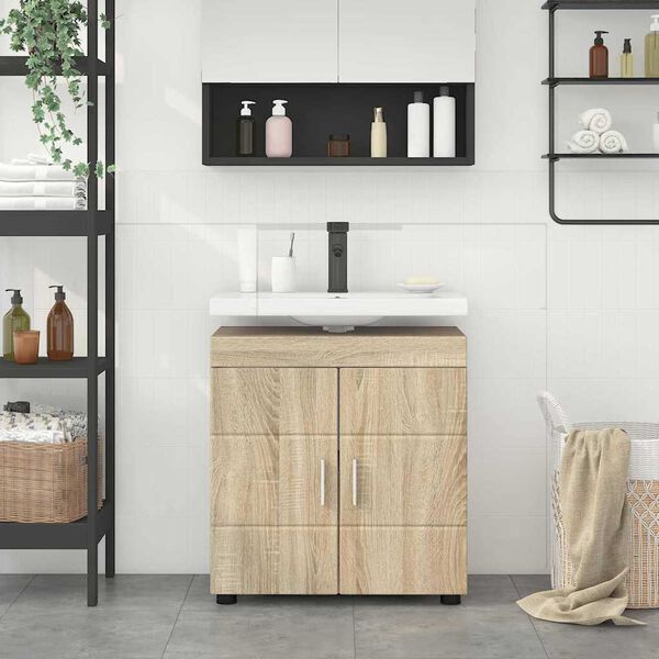 vidaXL Bathroom Cabinet Set TULUM Sonoma Oak 60 x 34 x 63 cm