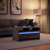 vidaXL Coffee Table with LED Lights Brown Oak Engineered Wood