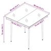 vidaXL Garden Dining Table Black 80x80x74 cm Steel and Glass
