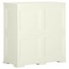 vidaXL Plastic Cabinet 79x43x85.5 cm Wood Design Vanilla Ice