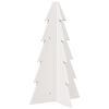 vidaXL Wooden Christmas Tree for Decoration White 69.5 cm Solid Wood Pine