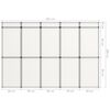 vidaXL 15-Panel Folding Exhibition Display Wall 302x200 cm White