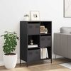 vidaXL Highboard Black 68x39x103.5 cm Steel