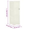 vidaXL Plastic Cabinet 40x43x125 cm Wood Design Vanilla Ice