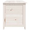 vidaXL Outdoor Cushion Box White 100x50x56 cm Solid Wood Fir