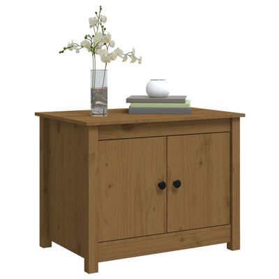 vidaXL Coffee Table Honey Brown 71x49x55 cm Solid Wood Pine