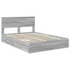 vidaXL Storage Bed Grey Sonoma 140 x 200 cm Engineered Wood
