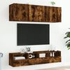 vidaXL 5 Piece TV Wall Units Smoked Oak Engineered Wood
