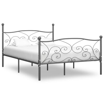 Vidaxl Bed Frame Grey Metal 200x200 Cm, Can You Use Plywood On A Metal Bed Frame