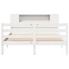 vidaXL Bookcase Bed without Mattress White 140x200 cm Solid Wood Pine