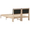 vidaXL Bed Frame with Headboard Dark Grey 140 x 190 cm Solid Pine Wood