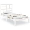 vidaXL Bed Frame without Mattress White Solid Wood 75x190 cm Small Single