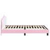 vidaXL Children's Bed Frame with Headboard Pink 90 x 200 cm PU