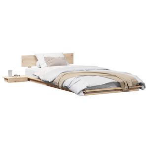 vidaXL Bed Frame Brown 75 x 190 cm Wood