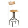 vidaXL Bar Chairs 2 pcs Solid Reclaimed Teak Wood