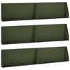 vidaXL Retaining Wall 6 pcs 100 x 12 x 30 cm Steel Olive Green