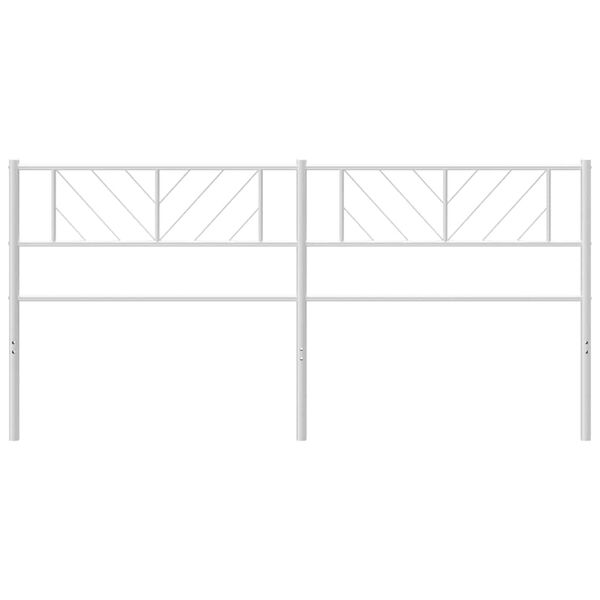 vidaXL Metal Replace Headboard White 193 cm