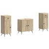 vidaXL 3 Piece Bathroom Cabinet Set BREDA Sonoma Oak Engineered Wood