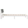 vidaXL Bed frame White and light grey 100 x 200 cm Solid pine wood