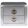 vidaXL Aviator End Table with 2 Drawers Vintage Aircraft Airman Style