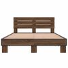 vidaXL Bed Frame without Mattress Brown Oak 120x190 cm Small Double