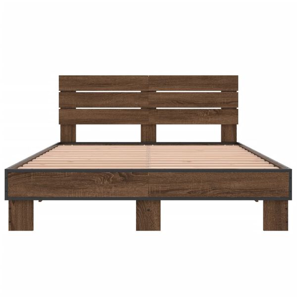vidaXL Bed Frame without Mattress Brown Oak 120x190 cm Small Double