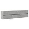 vidaXL TV Wall Cabinet with LED Concrete Grey 180x31x45 cm