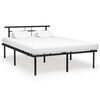 vidaXL Bed Frame without Mattress Black Metal 160x200cm
