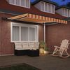 vidaXL Retractable Awning Manual Yellow and orange 350 x 250 cm Fabric