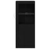 vidaXL LED Sideboard Black 41 x 37 x 100 cm Engineered Wood