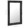 vidaXL Wall Mirror Baroque Style 50x80 cm Black