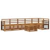 vidaXL Sectional Sofa Set 7 pcs Natural Solid Acacia Wood