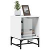 vidaXL Bedside Cabinet with Glass Door White 35x37x50 cm